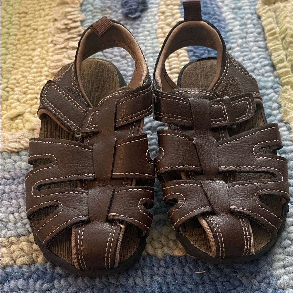 Wonder Nation Dark Brown Kids Sandals